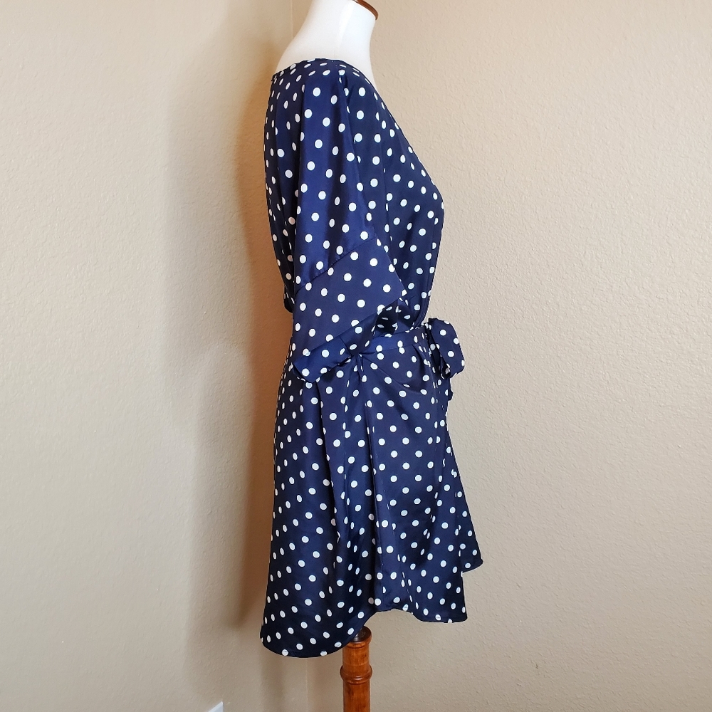 Modcloth Medium Format Memory Tunic In Navy Dots - image 3